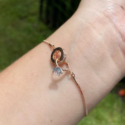 PULSERA DE ANILLOS ENTRELAZADOS ROSE GOLD