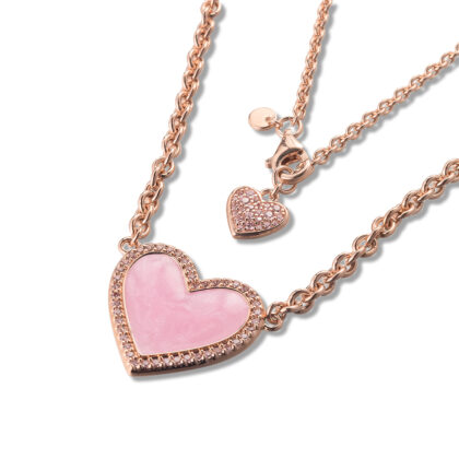 COLLAR DE CORAZON ROSADO  111031301