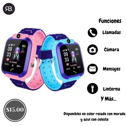 Reloj inteligente para niños color rosado